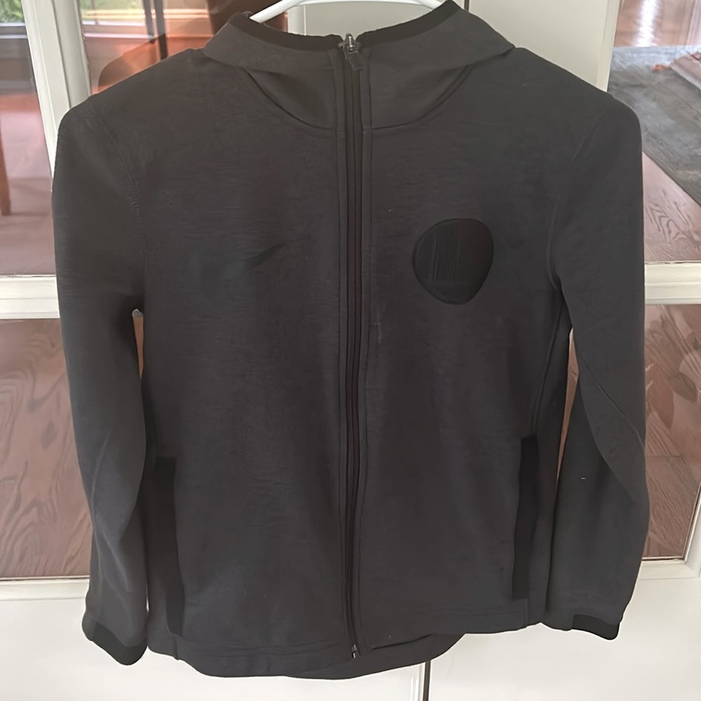 🌿Nike Dri-fit Youth hoodie, zip up lightweight sweatshirt, dark grey, size M🌿